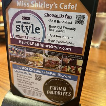 Miss Shirley's Cafe, Inner Harbor - Vote for Ms Shirley's cafe- sooooo good! - Breakfast & Brunch Near Me - Baltimore, Maryland