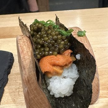 Sugo Hand Roll Bar - Uni with Caviar - Sushi Bars Near Me - Seattle, Washington Sugo Hand Roll Bar - Uni with Caviar - Sushi Bars Near Me - Seattle, Washington