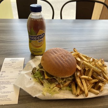 Burger Max - Guacamole, jalapeño burger, fries, and a Snapple - Chicken Wings Near Me - Mesquite, Texas