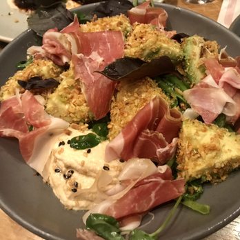 Canon - Pea avocado salad with country ham and tofu - Cocktail Bars Near Me - Sacramento, California Canon - Pea avocado salad with country ham and tofu - Cocktail Bars Near Me - Sacramento, California