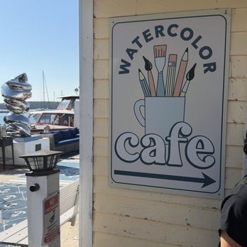 Watercolor Cafe - Outdoor signage - Coffee & Tea Near Me - Mackinac Island, Michigan Watercolor Cafe - Outdoor signage - Coffee & Tea Near Me - Mackinac Island, Michigan