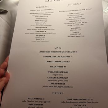 Babel - Menu - Mediterranean Near Me - Dallas, Texas