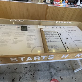 The Combine Kitchen - Menu Display by entrance - Coffee & Tea Near Me - Rancho Cucamonga, California
