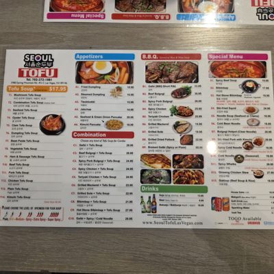 Menu photo 2 Seoul Tofu Las Vegas, NV Menu photo 2 Seoul Tofu Las Vegas, NV