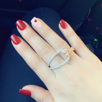 Elegant Nails - Red nail with design - Nail Salons Near Me - Anaheim, California Elegant Nails - Red nail with design - Nail Salons Near Me - Anaheim, California
