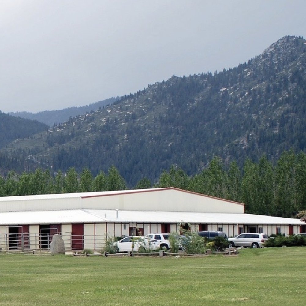 Outside barn