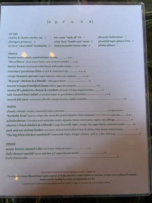 Menu photo 1 Spruce Port Angeles, WA