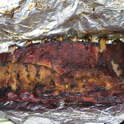 Oak Hill Barbeque - Full slab of meaty delicious ribs.