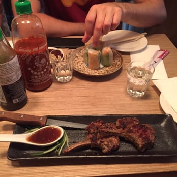 Salvation in Noodles - Tofu spring rolls and lemongrass lamb chops - Vietnamese Near Me - London, XGL