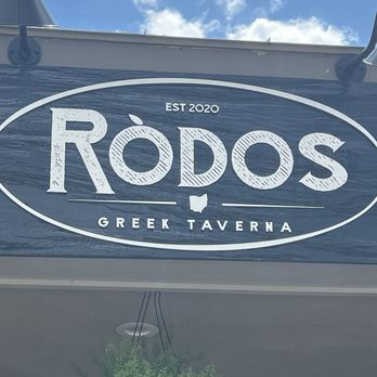 Rodos Greek Taverna - Outdoor sign - Modern European Near Me - Columbus, Ohio