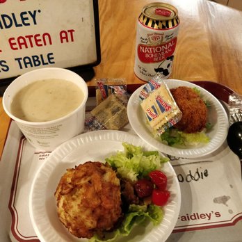 Faidley's Seafood - Crab cake, coddie, and crab chowder - Seafood Markets Near Me - Baltimore, Maryland Faidley's Seafood - Crab cake, coddie, and crab chowder - Seafood Markets Near Me - Baltimore, Maryland