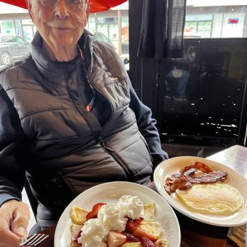 JJ's Caffe - He loves his strawberry crepes! - Breakfast & Brunch Near Me - Portland, Oregon