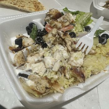 Pyramids Café - Grilled chicken platter with rice and salad, tzatziki sauce, and pita - Salad Near Me - Nashville, Tennessee Pyramids Café - Grilled chicken platter with rice and salad, tzatziki sauce, and pita - Salad Near Me - Nashville, Tennessee