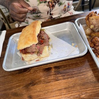 By the brewery - Brisket Biscuit . Delicious! - Breakfast & Brunch Near Me - Memphis, Tennessee By the brewery - Brisket Biscuit . Delicious! - Breakfast & Brunch Near Me - Memphis, Tennessee