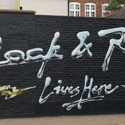 The Fighting Cocks - Rock & Roll lives here. 

Graffiti across the back of the pub.