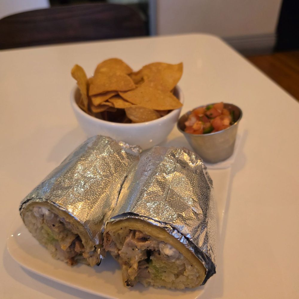 Green curry chicken burrito Green curry chicken burrito