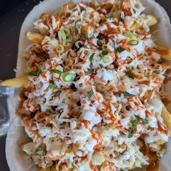 Double Deckker Burger Bus - Buffalo chicken fries - Food Trucks Near Me - Black Creek, British Columbia Double Deckker Burger Bus - Buffalo chicken fries - Food Trucks Near Me - Black Creek, British Columbia