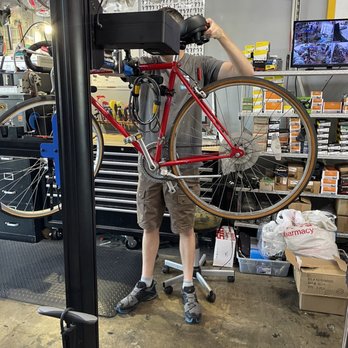 Metropolis Bikes - Brian at his best. Trying to fix my bike - Bikes Near Me - North Hollywood, California