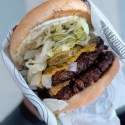 Fatburger - Double King XXL w/cheese 1/2 LB. Hold the tomato.