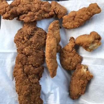 Sonic Drive-In - Supposedly 5 pieces of chicken tender....but instead 2 full pieces, 5 broken pieces. It looks almost like someone bite into it..... - Burgers Near Me - Vacaville, California