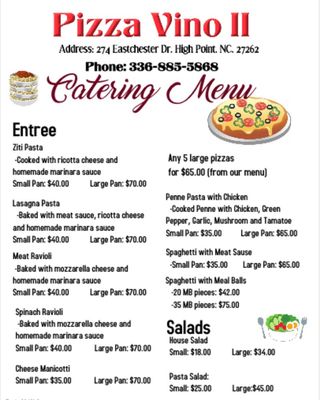 Menu photo 1 Pizza Vino 2 High Point, NC