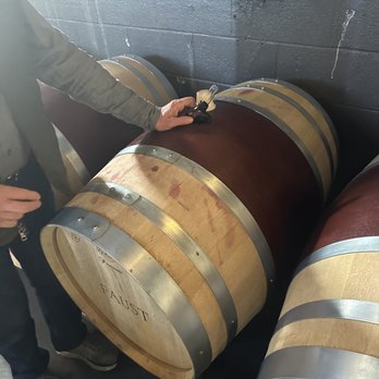 Faust - Part of the tour included a barrel tasting. - Wine Tasting Room Near Me - St. Helena, California