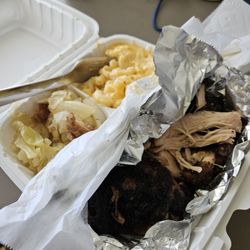 Sae’s Hot Plates - Jerk Chicken with cabbage and mac.