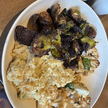 Flower Child - 3 Vegetarian Sides: Cauliflower "Risotto" (no breadcrumbs), Kung Pow Cauliflower, Yuzu Brussels Sprouts - Salad Near Me - St. Louis, Missouri Flower Child - 3 Vegetarian Sides: Cauliflower "Risotto" (no breadcrumbs), Kung Pow Cauliflower, Yuzu Brussels Sprouts - Salad Near Me - St. Louis, Missouri