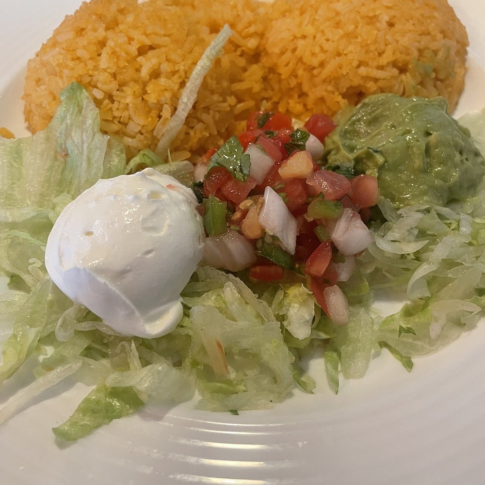 Maria's Tex Mex - Yellow rice, sour cream guacamole and pico de gallo. - Tex-Mex Near Me - Dacula, Georgia Maria's Tex Mex - Yellow rice, sour cream guacamole and pico de gallo. - Tex-Mex Near Me - Dacula, Georgia
