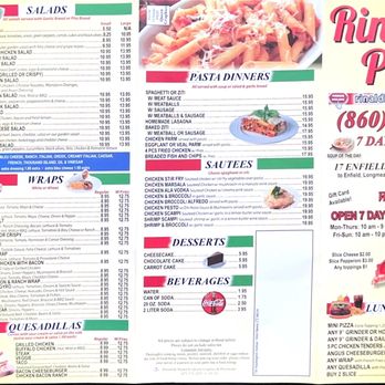 Rinaldi's Pizza - Menu 1 - Italian Near Me - Enfield, Connecticut Rinaldi's Pizza - Menu 1 - Italian Near Me - Enfield, Connecticut