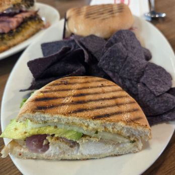 Jason's Deli - Chipotle Chicken & Avocado Panini and  Blue Corn Chips - Delis Near Me - Allen, Texas