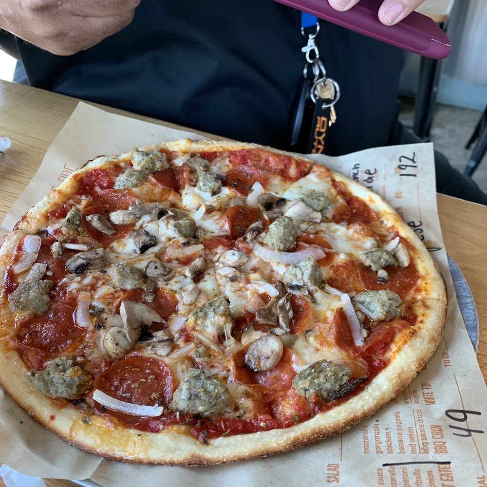 Blaze Pizza - Our friend's Meat Lovers pizza. - Salad Near Me - Jacksonville, Florida