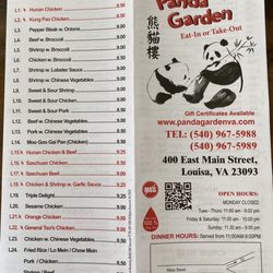 Panda Garden - Lunch Eat-in or Take-out Menu. (Nov, 2023).