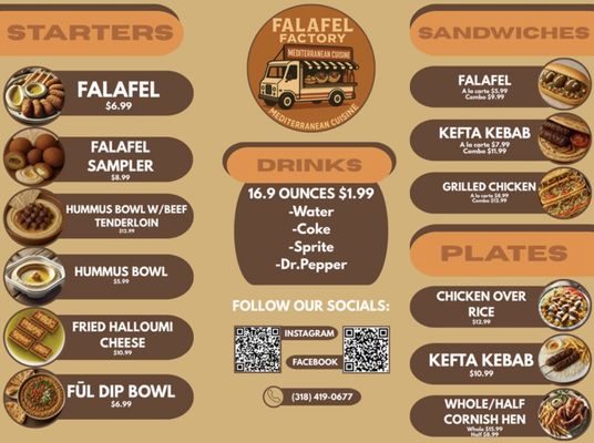 Menu photo 5 Falafel Factory Alexandria, LA