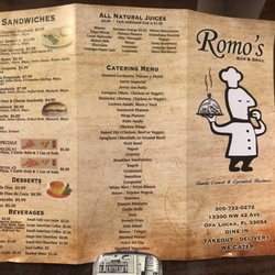 Romo's Place Restaurant - MENU 03/27/24