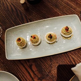 Yardbird - Deviled Eggs topped with Trout Roe - Southern Near Me - Las Vegas, Nevada Yardbird - Deviled Eggs topped with Trout Roe - Southern Near Me - Las Vegas, Nevada