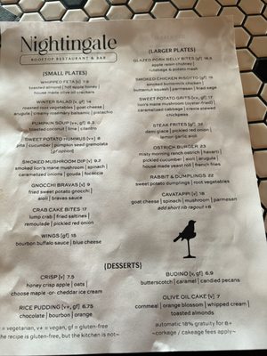 Menu photo 3 Nightingale Rooftop Holly Springs, NC Menu photo 3 Nightingale Rooftop Holly Springs, NC