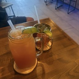 Guava kratum drink and Moscow mule kratum drink