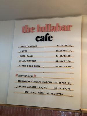 Menu photo 1 The Lullabar Carlsbad, CA