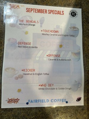 Menu photo 1 Fairfield Coffee Fairfield, OH
