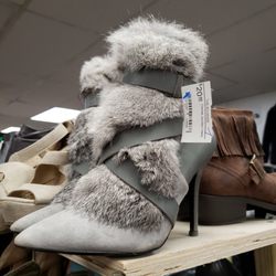 Rabbit fur shoes