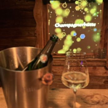 Champagnerhütte - Bottle of champs outside on the patio - Champagne Bars Near Me - Ischgl, 7
