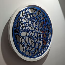 Charisma Design Studio - Mirror with overlay powder coted aluminum design