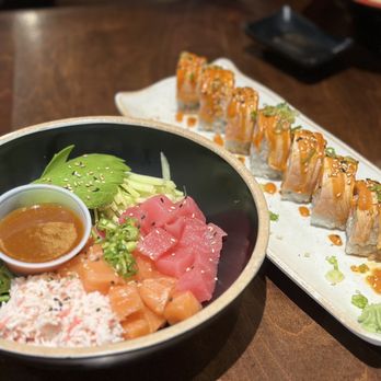 Ebaes - Poke Bowl and 8 Piece Seared Salmon Roll - Ramen Near Me - Los Angeles, California Ebaes - Poke Bowl and 8 Piece Seared Salmon Roll - Ramen Near Me - Los Angeles, California