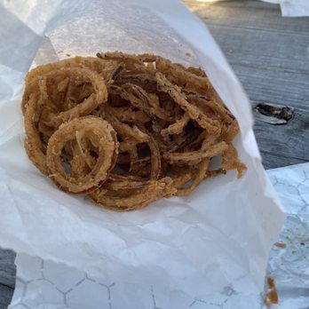 Powerhouse Burger - Onion straws -THE BOMB DIGGITY! - Burgers Near Me - Pilot Point, Texas