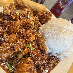 Hunan Garden Restaurant - H1S. Sesame Chicken & white rice