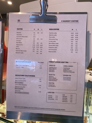Menu photo 5 C Market Coffee Vancouver, BC Menu photo 5 C Market Coffee Vancouver, BC