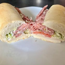 Jimmy John's - #7 Spicy East Coast Italian. Pictured is the giant size (16") and can feed two people easily. One of the best sandwiches I've had!