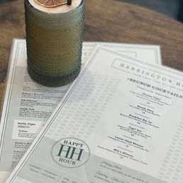 Cocktail and menu