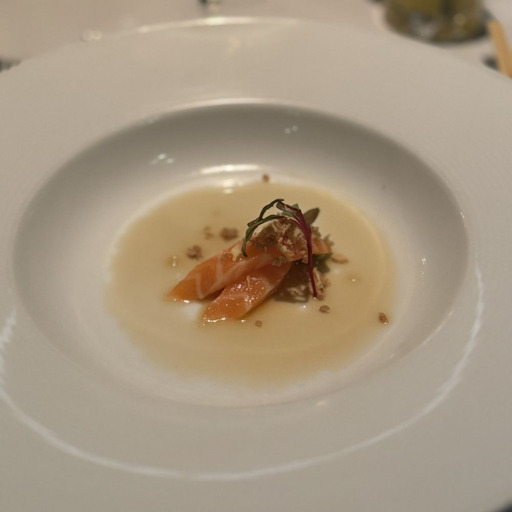 Ramsay's Kitchen - Salmon crudo. So smol - New American Near Me - Las Vegas, Nevada